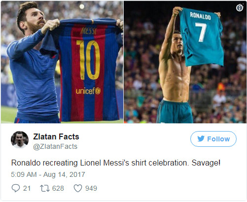 Ảnh bài viết Ronaldo khoe áo 'phản đòn' Messi, fan Real nói gì?