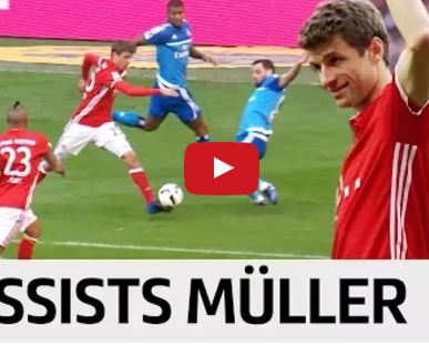 Ảnh bài viết Tất cả các pha kiến tạo của Thomas Muller mùa 2016/17