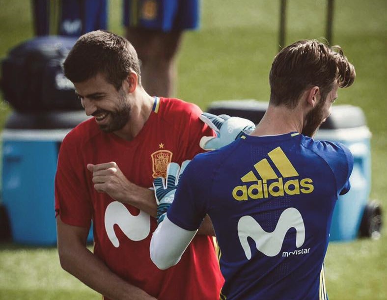 Ảnh bài viết De Gea kết thân Pique trong buổi tập đầu tiên của David Villa