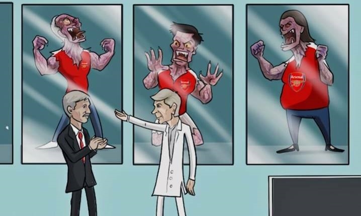 Biếm họa: Virus Wenger khiến fan Arsenal nổi điên