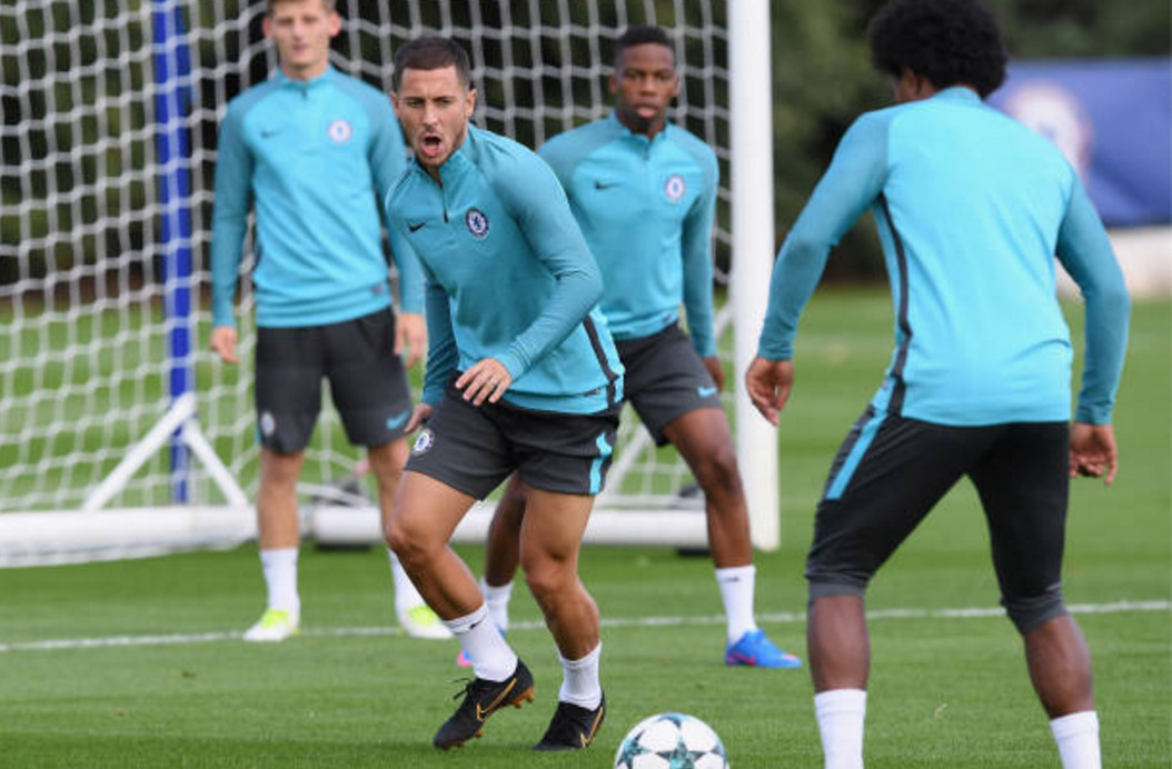 Ảnh bài viết Hazard máu lửa tập luyện, chờ hiệu lệnh của Conte