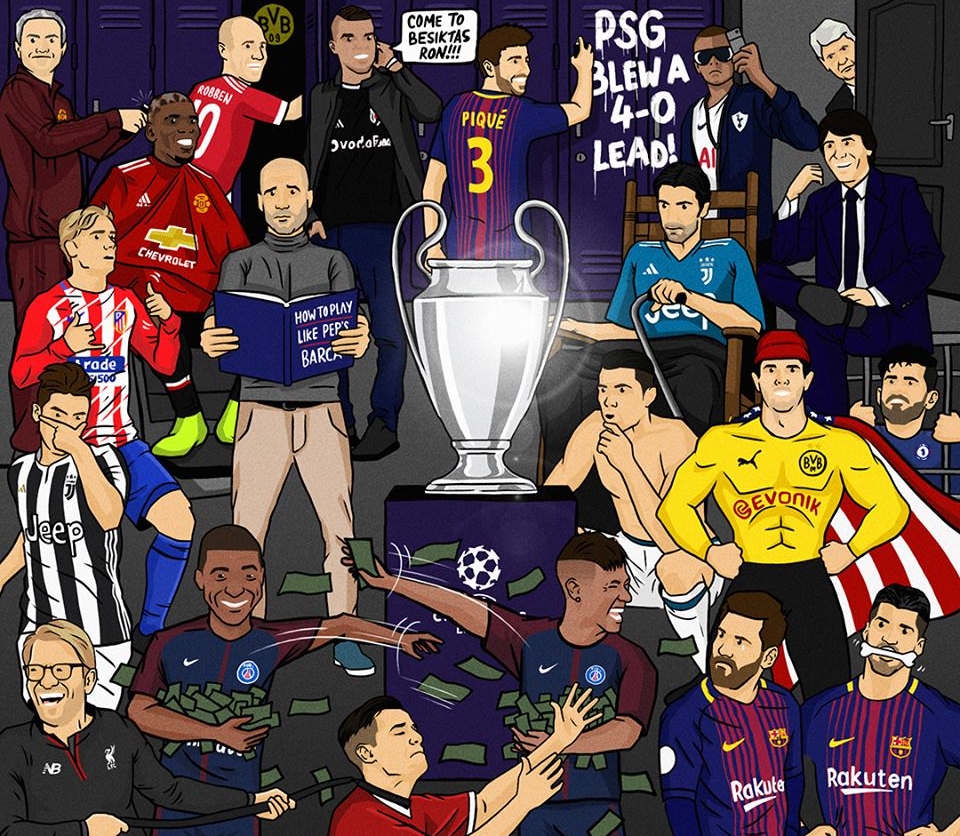 Biếm họa: Đêm trước Champions League