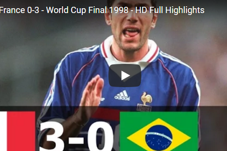 Zidane rực sáng trong trận chung kết World Cup 1998 trước Brazil