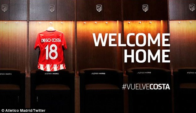 Ảnh bài viết Lộ diện số áo của Diego Costa tại Atletico Madrid