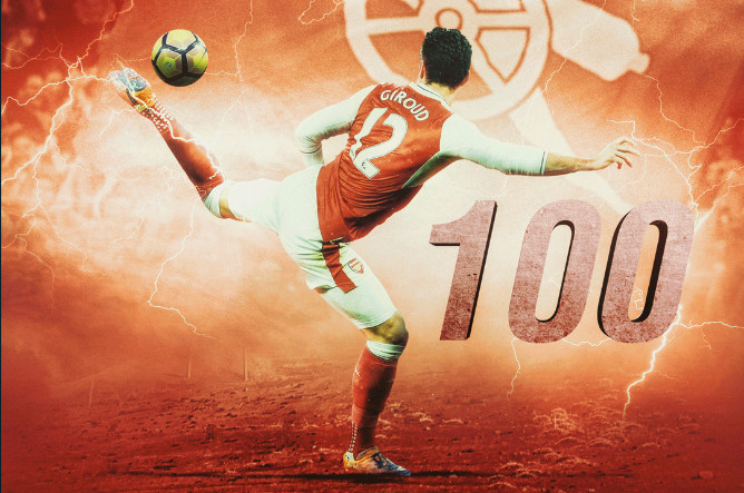 Ảnh bài viết Vượt mặt Van Persie, Giroud xác lập kỉ lục khủng 