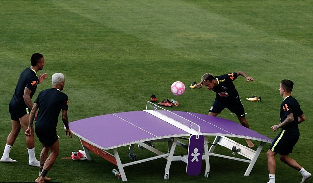 Ảnh bài viết Neymar, Coutinho đọ tài với Alves và Jesus ở môn Teqball