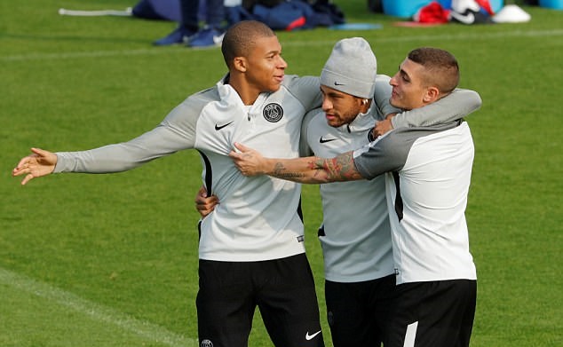 Ảnh bài viết Neymar & Mbappe 'song kiếm hợp bích' quậy tưng sân tập PSG