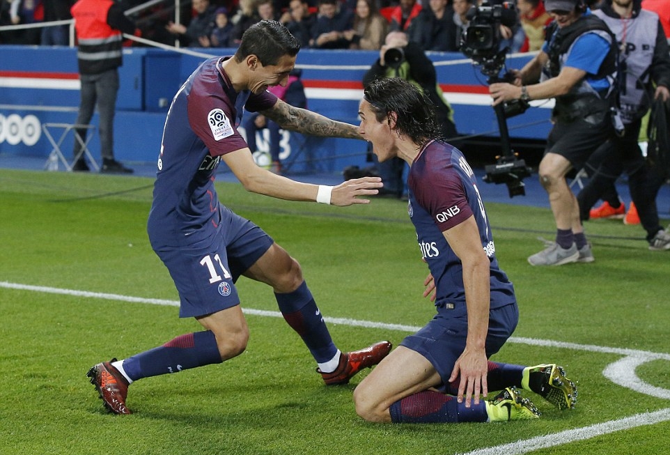 Không Neymar, Di Maria và Cavani giúp PSG thắng lớn trước Nice
