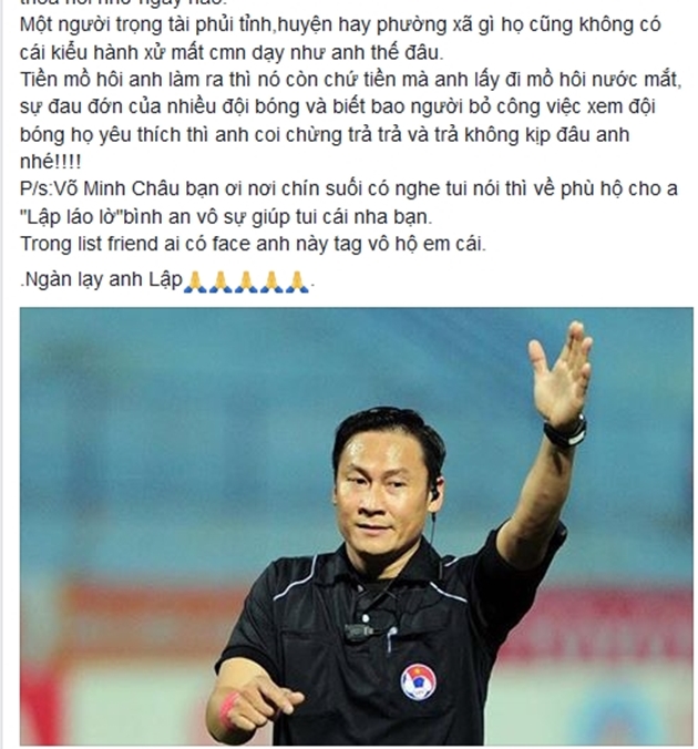 CỰC SỐC: Cựu cầu thủ V-League TỐ CÁO trọng tài dàn xếp tỷ số