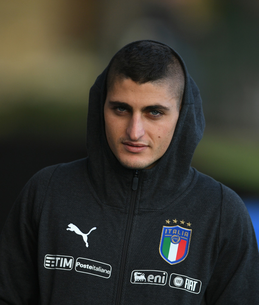 Ảnh bài viết Marco Verratti trùm 'kín mít' khi tập luyện cùng tuyển Ý