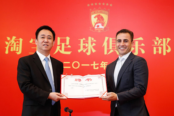 Cannavaro dẫn dắt đội vô địch Trung Quốc 7 lần liên tiếp