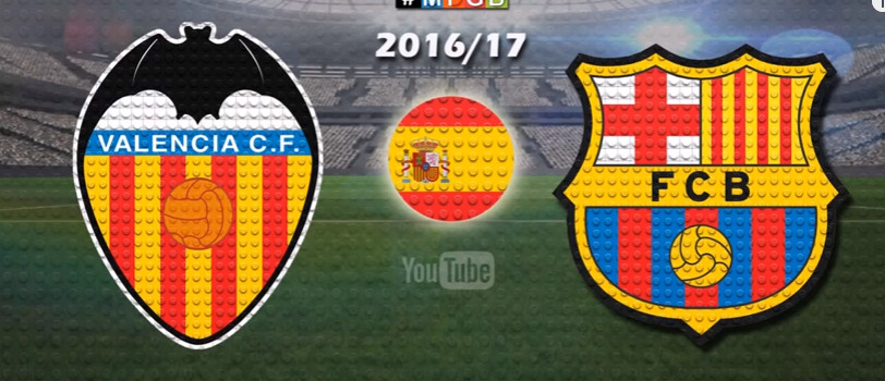 Trận hòa kịch tính giữa Valencia và Barcelona theo phong cách Lego