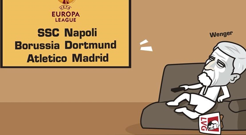 Biếm họa Wenger ngất xỉu sau vòng bảng Champions League