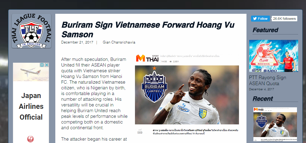 Ảnh bài viết Bất ngờ với danh tính cầu thủ Việt sang Thái Lan thi đấu