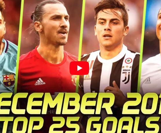 Top 25 bàn thắng đẹp nhất tháng 12
