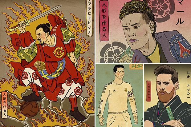 Messi, Ronaldo, Ibra hóa chiến binh samurai