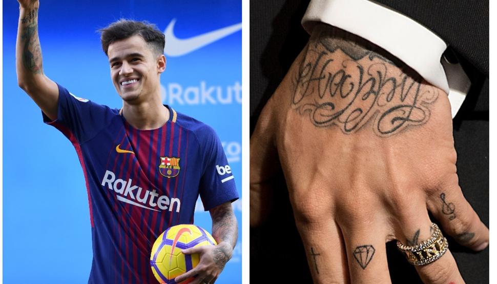 Philippe COUTINHO (FCB) after the game, resigns. Free, naked torso,  tattoos, tattooed, Stock Photo, Picture And Rights Managed Image. Pic.  PAH-134461616 | agefotostock