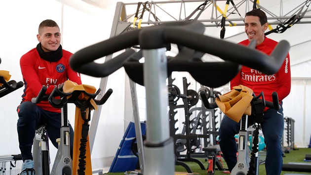 Ảnh bài viết Di Maria và Verratti trở thành "đôi bạn cùng tiến" trong buổi tập của PSG