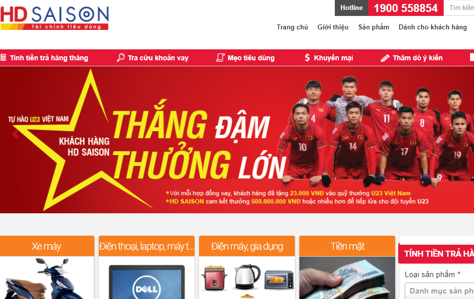 Công ty tài chính cùng khách hàng thưởng U23 Việt Nam 500 triệu đồng