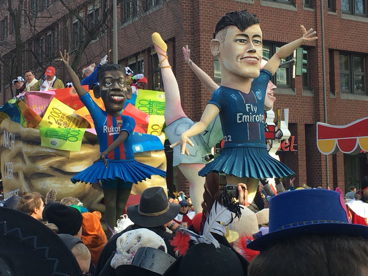 Neymar bị chế nhạo ở lễ hội Carnival lớn nhất Đức