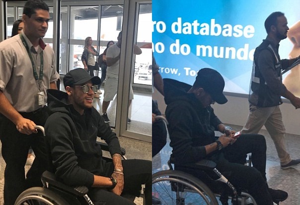 Neymar ngồi xe lăn, nguy cơ nghỉ 3 tháng và lỡ World Cup