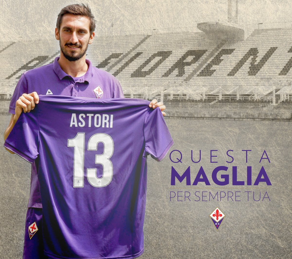 Ảnh bài viết Fiorentina treo vĩnh viễn áo đấu của Davide Astori