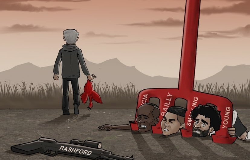 Hí họa Salah, Mane bất lực trước đinh ba phòng ngự của Mourinho