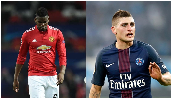 Manchester United tính đổi Paul Pogba lấy Marco Verratti?