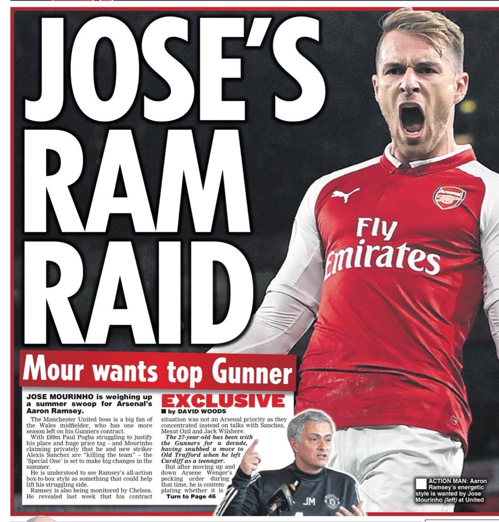 Ảnh bài viết Arsenal trước nguy cơ mất Ramsey: Khi Mourinho vào cuộc