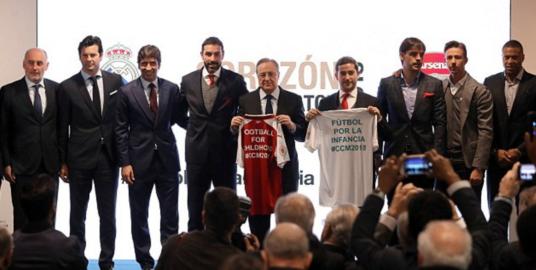 Real và Arsenal họp báo về trận từ thiện vào tháng 06
