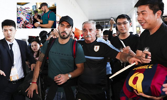 Ảnh bài viết Luis Suarez được fan săn đón ở Trung Quốc