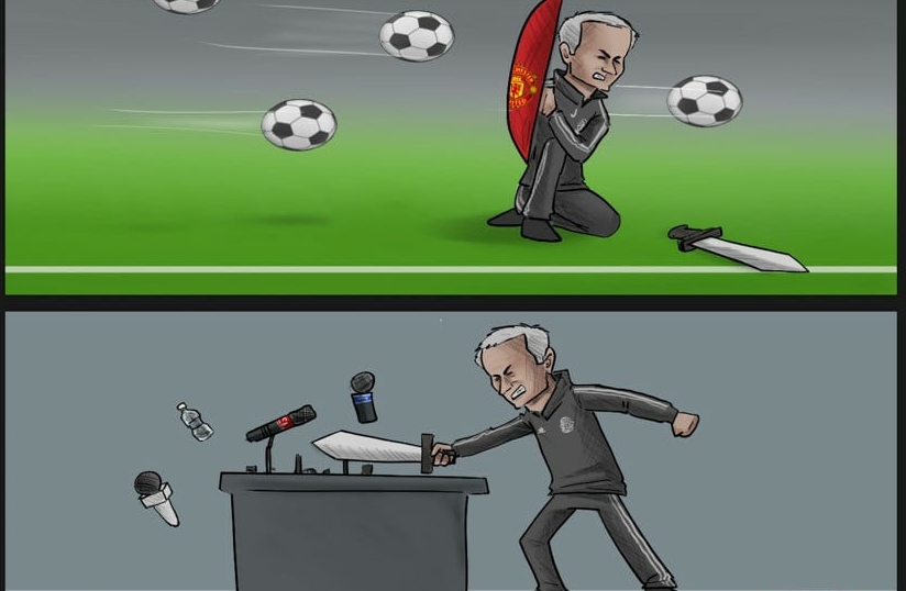 Ảnh bài viết Hí họa Mourinho chỉ biết tấn công ở phòng họp báo