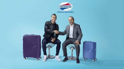 Cristiano Ronaldo làm đại sứ thương hiệu American Tourister năm 2018