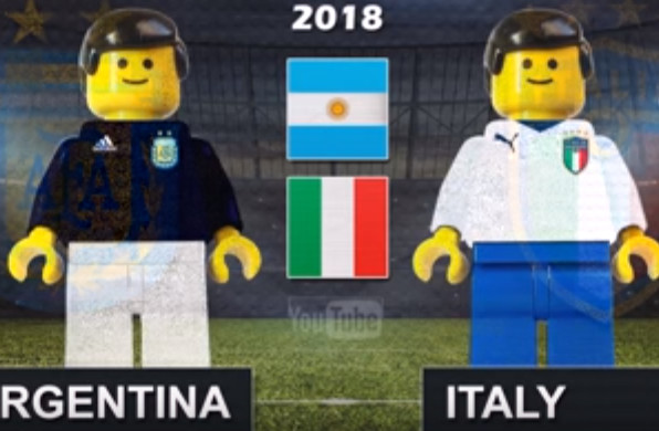 Chiến thắng của Argentina trước Italia theo phong cách Lego