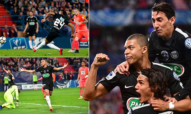 Ảnh bài viết Mbappe lập cú đúp, PSG hướng tới cú ăn ba