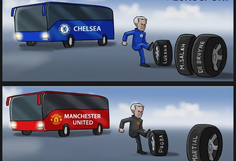 Hí họa Mourinho đi theo 'vết xe đổ' ở Chelsea