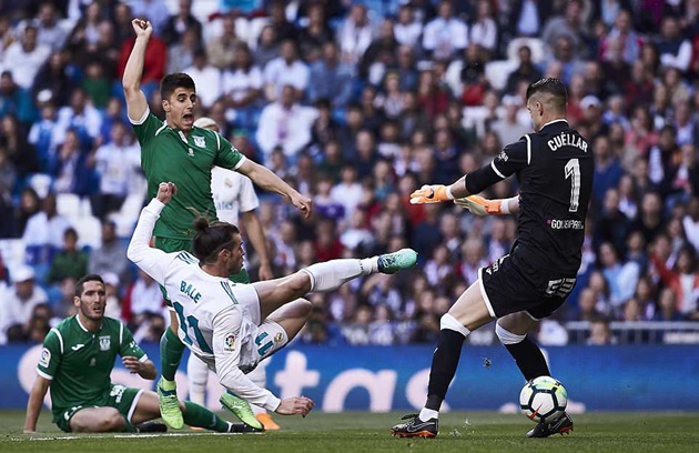 Hàng thủ Leganes bất lực nhìn Gareth Bale xỏ kim thủ thành Cuellar