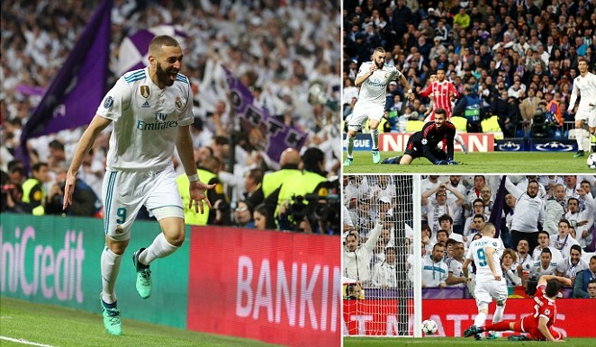 "Mèo lười" Benzema lập cú đúp, Real đoạt vé chơi trận chung kết đầy kịch tính