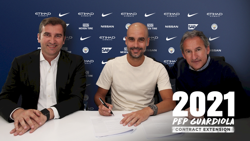 Chính thức: Pep Guardiola gia hạn hợp đồng với Manchester City đến 2021