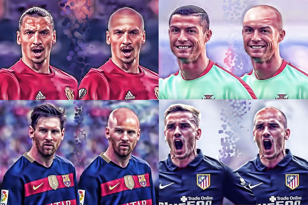 Ảnh bài viết Sao sân cỏ thế nào nếu đầu không có tóc?