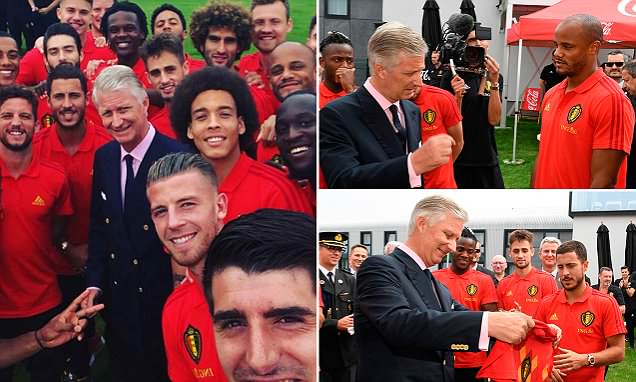 Hazard và đồng đội diện kiến vua Bỉ trước giờ G