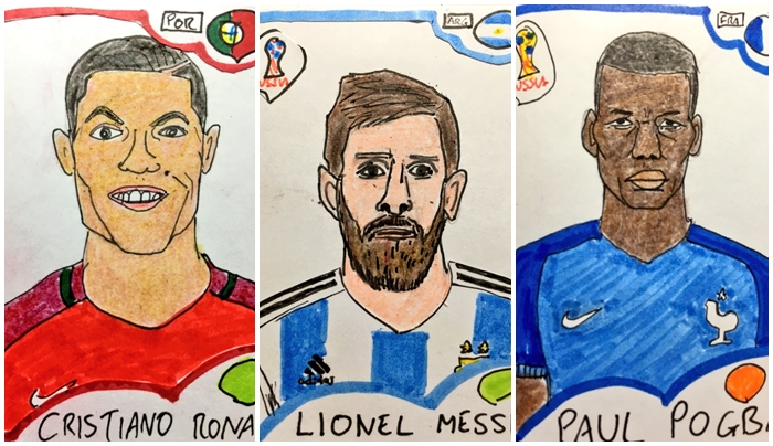 Loạt tranh vẽ 'xấu điên đảo' các tuyển thủ World Cup gây sốt Twitter
