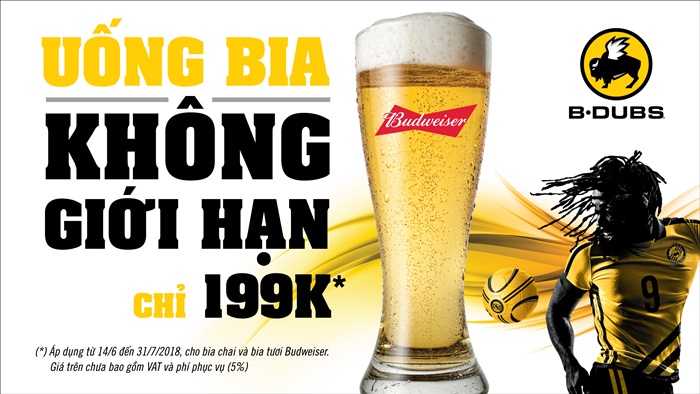 Ảnh bài viết Siêu tiền đạo B-Dubs – Ghi bàn đẹp mắt với món gà Buffalo và bia phong cách Mỹ 