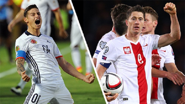 01h00 ngày 25/05, Ba Lan vs Colombia: Hai kẻ khốn cùng gặp nhau