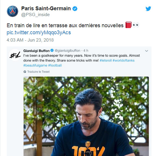 PSG lần đầu 'nhá hàng' về sự xuất hiện của Buffon