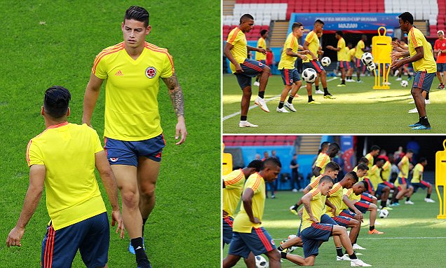 Ảnh bài viết James Rodriguez và dàn sao Colombia căng thẳng trước giờ G