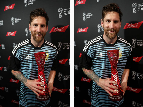 Nhận giải cầu thủ xuất sắc, Messi cuối cùng cũng đã cười
