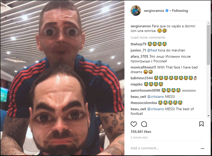 Ảnh bài viết Ramos làm fan 'chết đứng' với ảnh chúc ngủ ngon