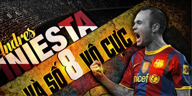 Andres Iniesta và số 8 vô cực