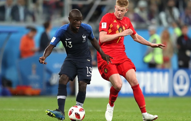 N'Golo Kante "cân" cả De Bruyne và Hazard giúp Pháp đánh bại Bỉ